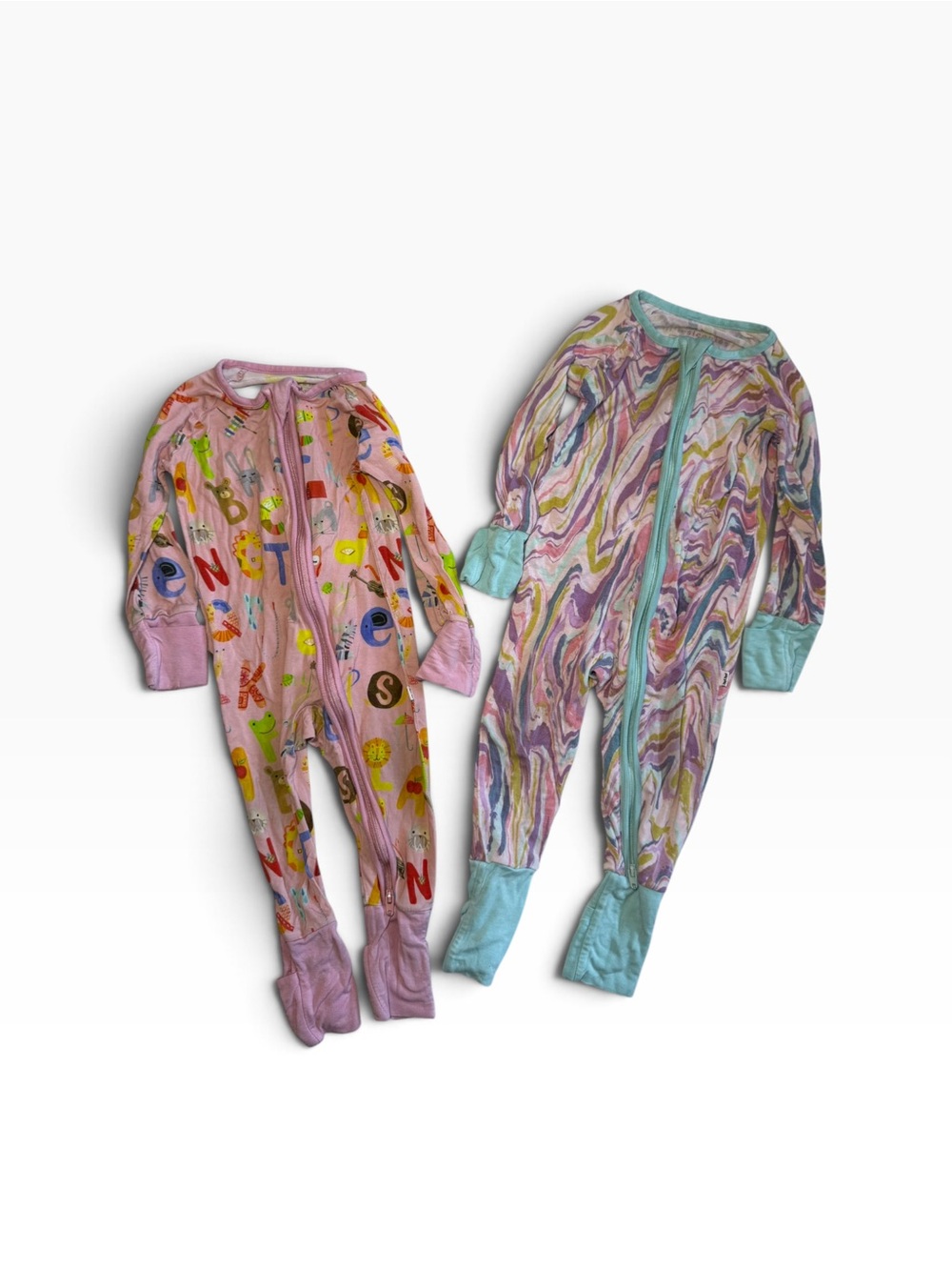 Little Sleepies Alphabet & Marble Swirl Pink Zippy Bundle